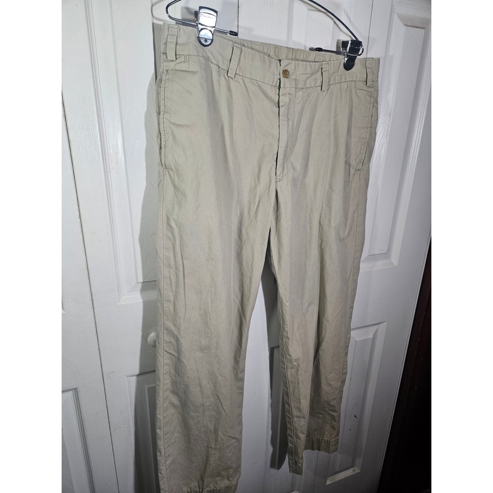 Khaki Tan Chino Pants Men's Casual Trousers Cotton Blend Classic Style
